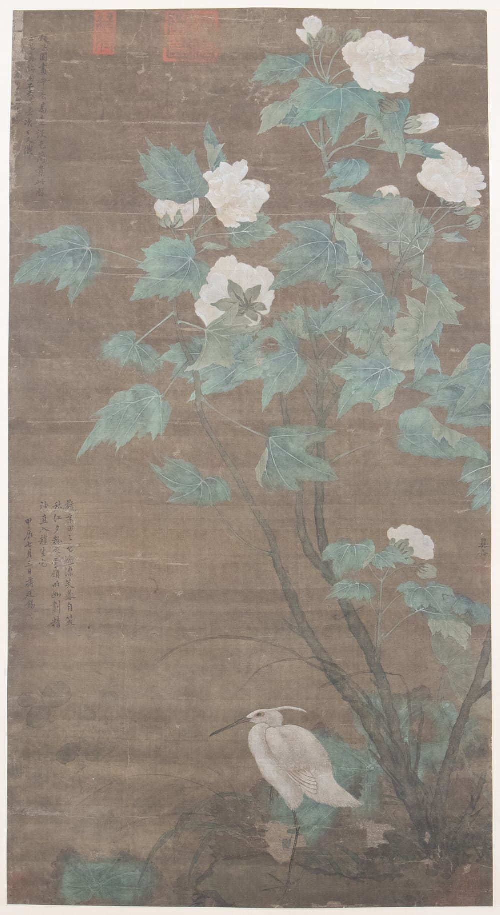 Hibiscus and Egret - Jiang Tingxi