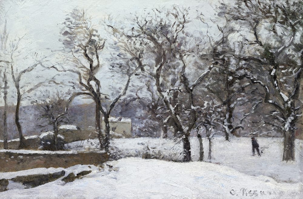 Snow at Louveciennes - Camille Pissarro (ca. 1870)