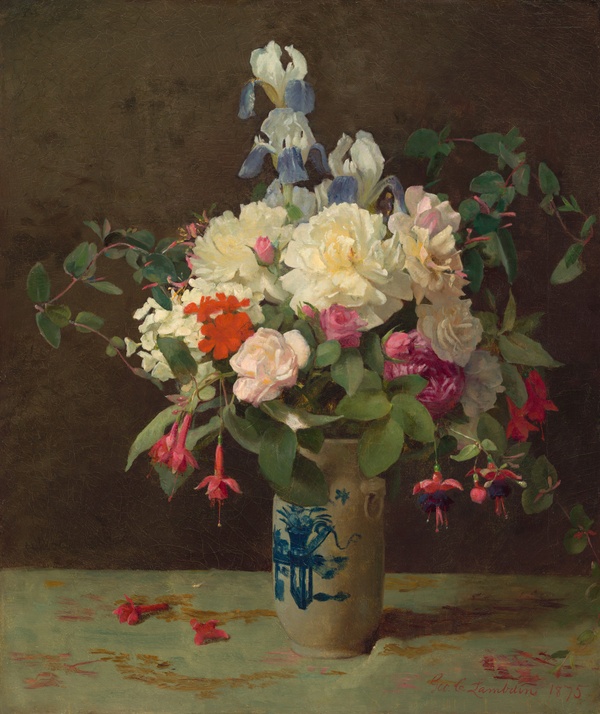 Vase of Flowers - George Cochran Lambdin (1875)