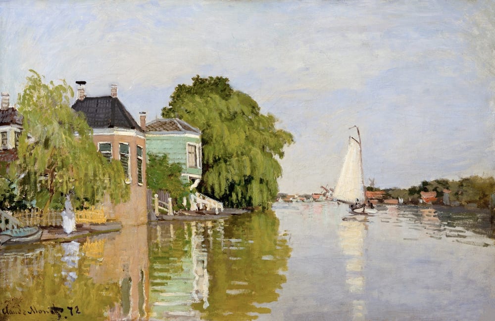 Houses on the Achterzaan - Claude Monet (1871)